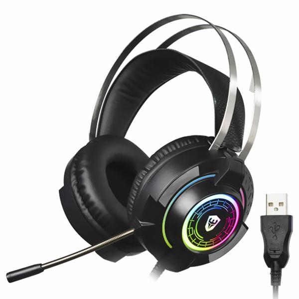 Fone Gamer Satellite GH-550 RGB / Com Fio - Preto