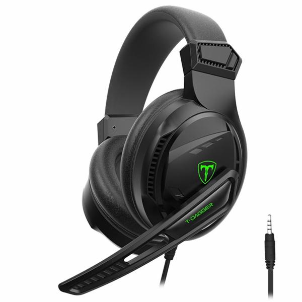 Fone Gamer T-Dagger T-RGH101 Mckinley / Com Fio - Preto / Verde