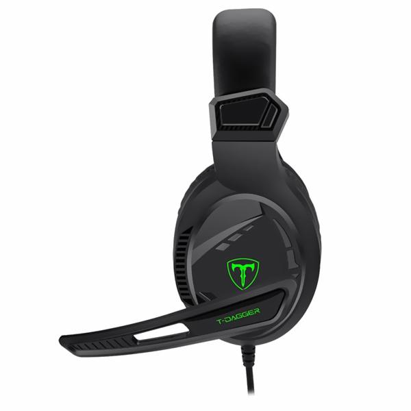 Fone Gamer T-Dagger T-RGH101 Mckinley / Com Fio - Preto / Verde