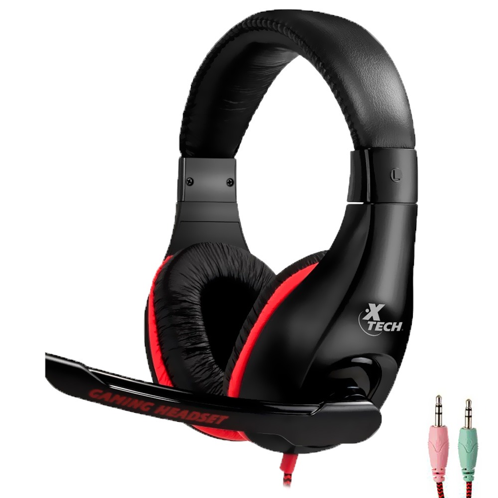 Fone Gamer Xtech XTH-510 Ominous / Com Fio - Preto / Vermelho