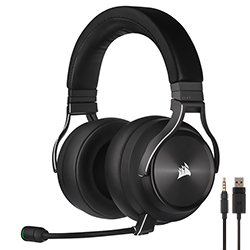 Headset Gamer Corsair Virtuoso XT RGB / Wireless - Preto / Cinza (CA-9011188-NA)