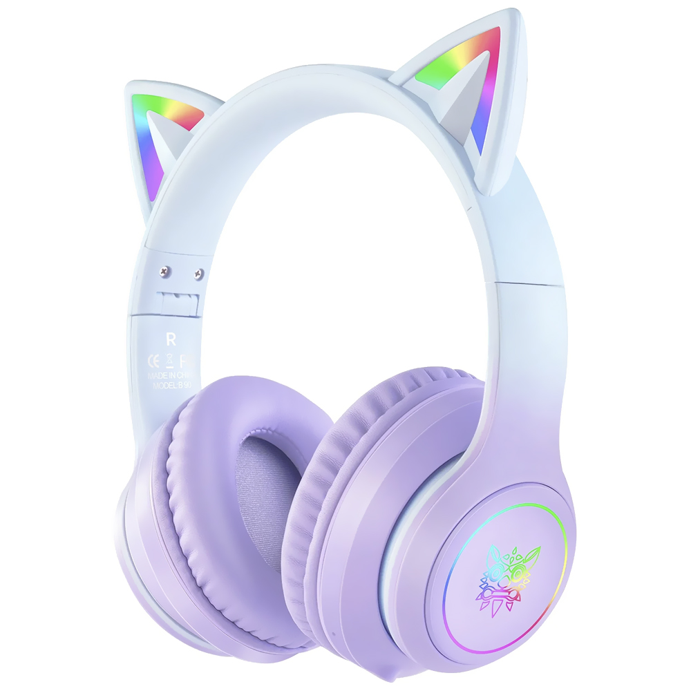 Headset Gamer Onikuma B90 Professional RGB / Bluetooth - Roxo