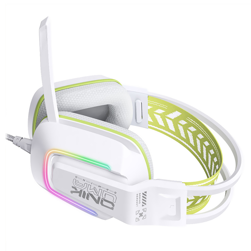 Headset Gamer Onikuma X13 RGB / Com Fio - Branco