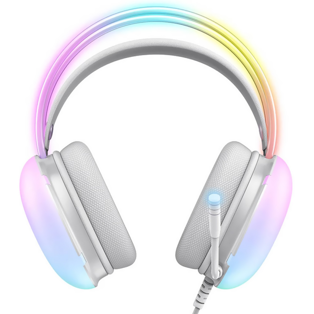 Headset Gamer Onikuma X25 Professional RGB / Com Fio - Branco