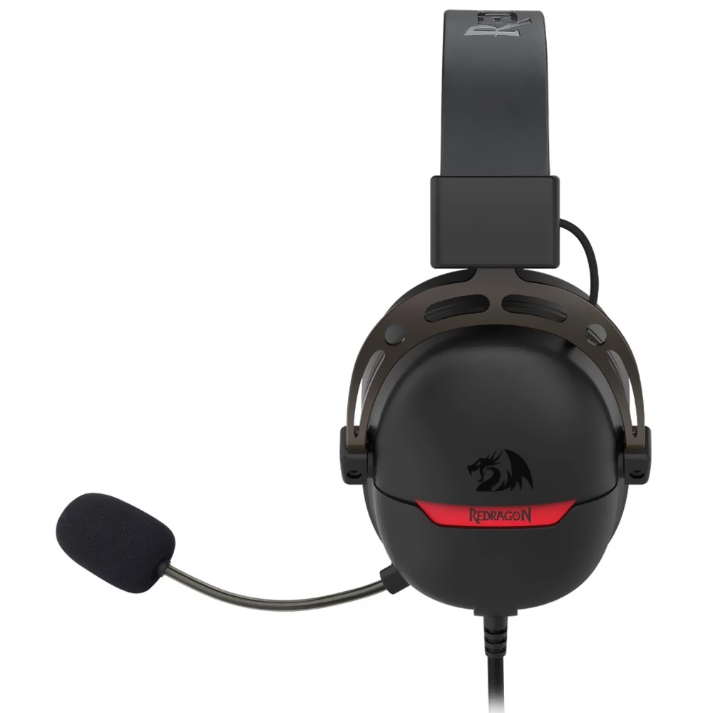 Headset Gamer Redragon H376BR Aurora / Com Fio - Preto / Vermelho