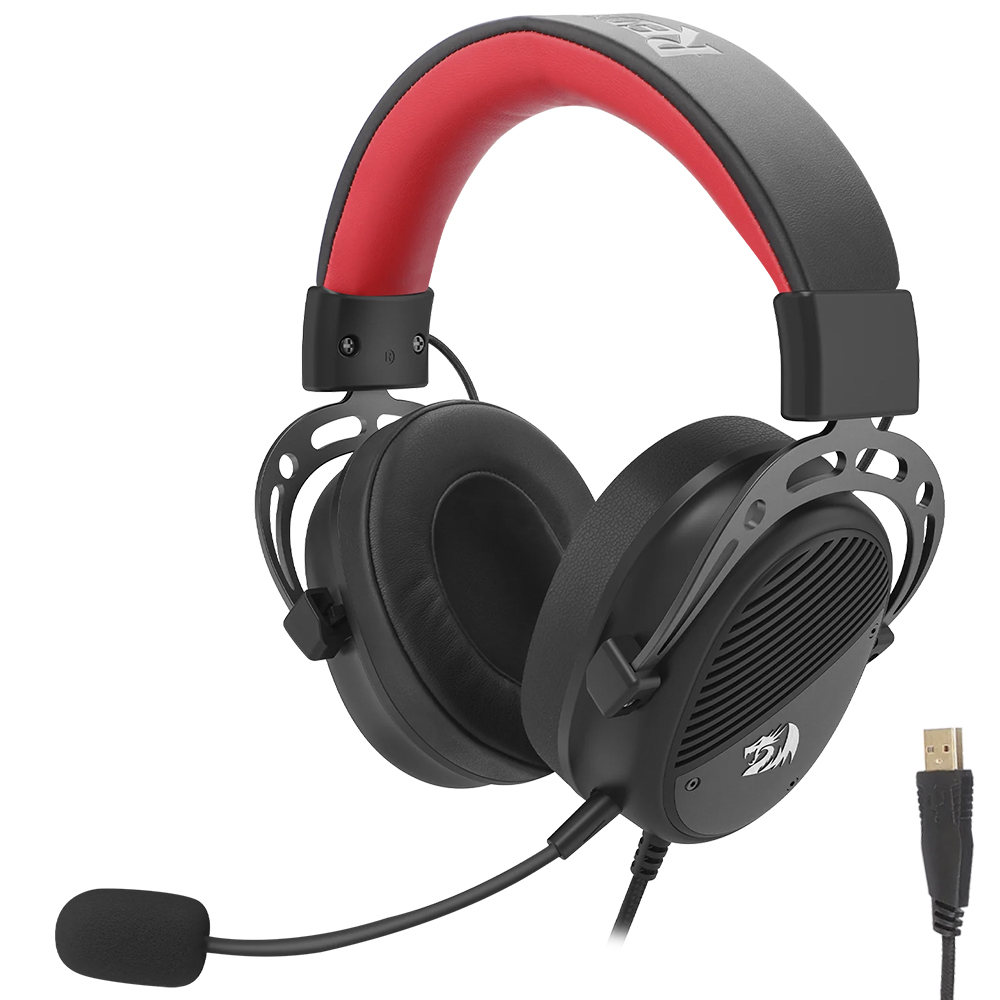 Headset Gamer Redragon H730 Thoridal / Com Fio - Preto