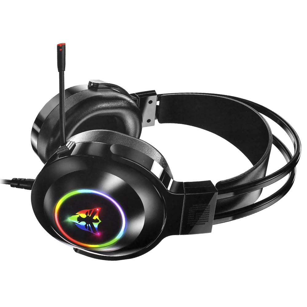 Headset Gamer Satellite AE-301 RGB / Com fio - Preto