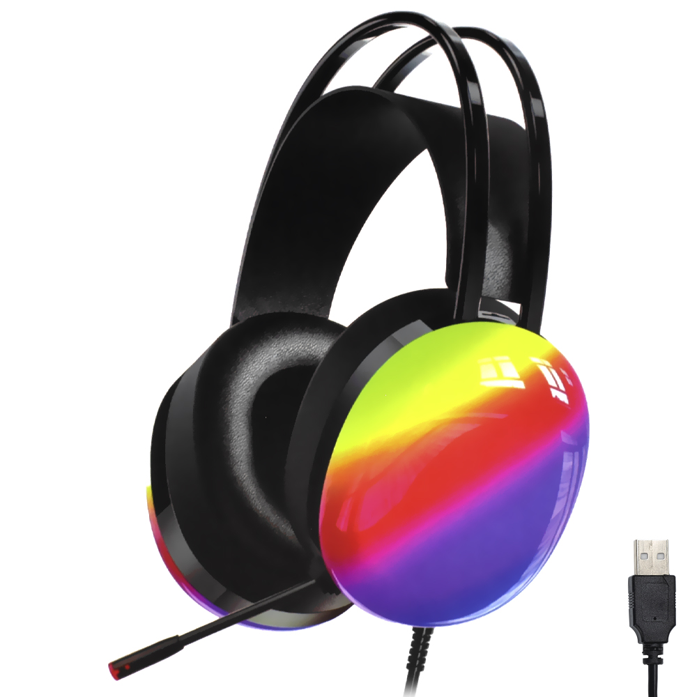 Headset Gamer Satellite AE-303 RGB / Com fio - Preto