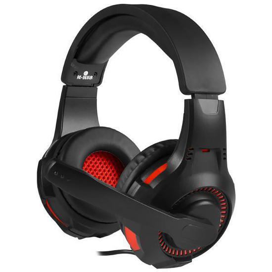 Headset Gamer Satellite AE-363U / Com Fio - Preto / Vermelho