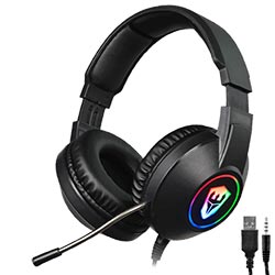 Headset Gamer Satellite GH-331 RGB / Com Fio - Preto