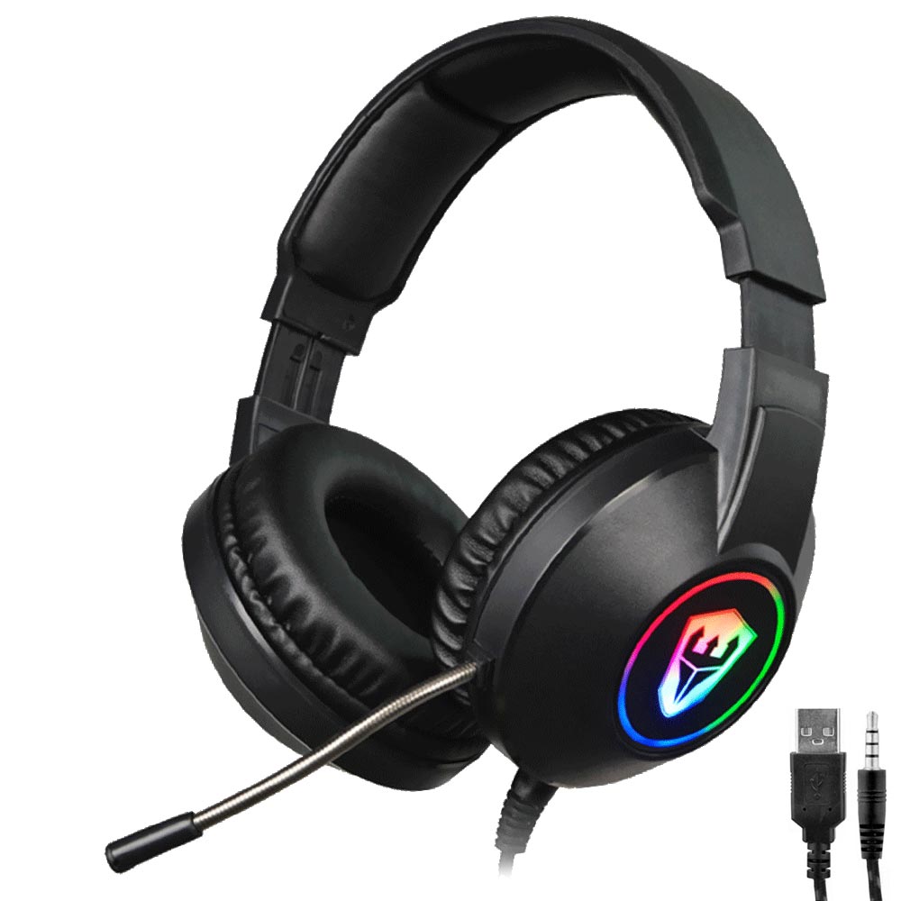 Headset Gamer Satellite GH-331 RGB / Com Fio - Preto