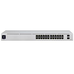 HUB SWITCH 24P. UBNT USW-24-POE UNIFI GIGABIT RJ45  2P SFP 120W