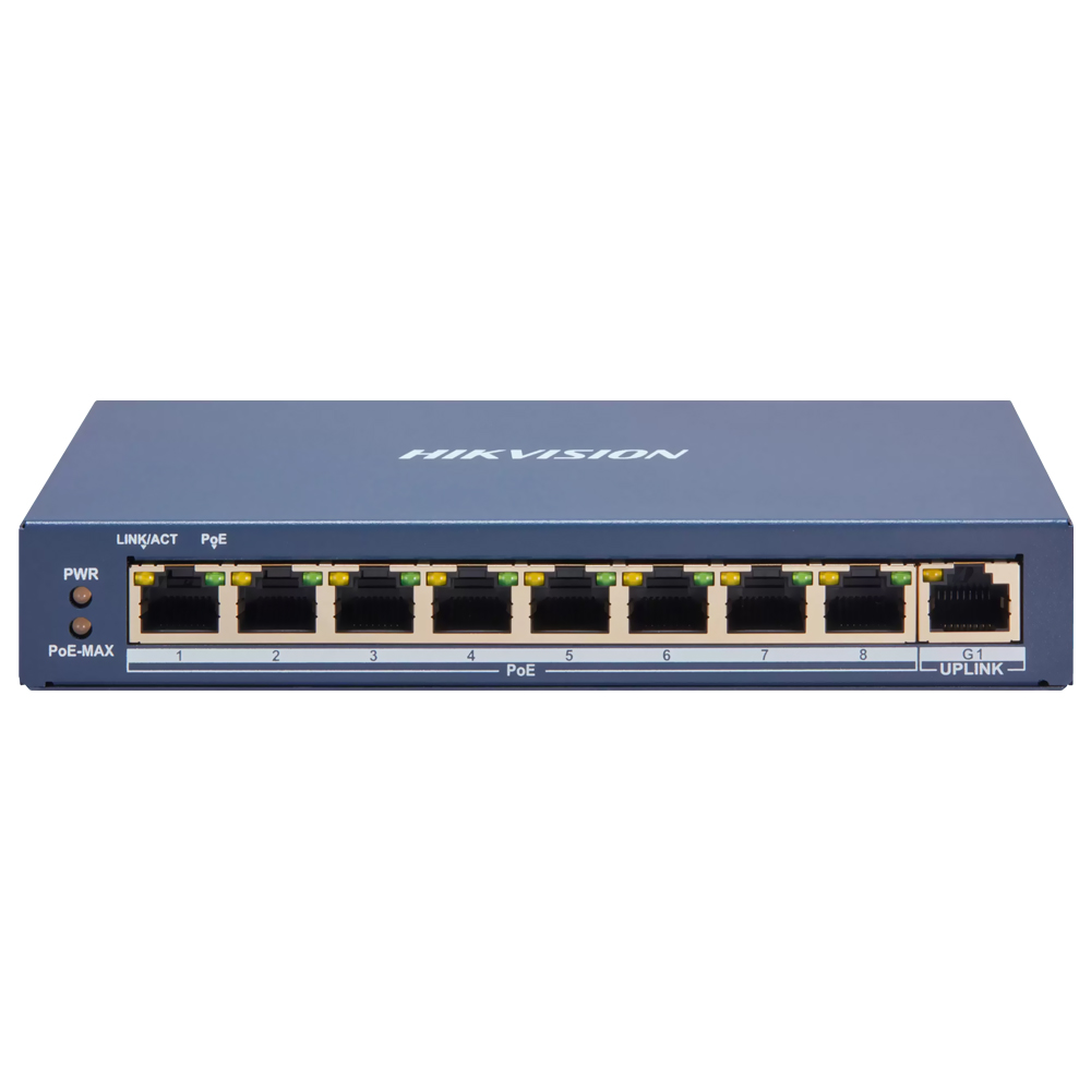 HUB SWITCH  8P. HIKVISION DS-3E1309P-EI/M POE 10/100MBPS