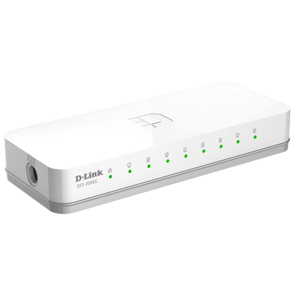 Hub Switch D-Link DES-1008C 8 Portas / 10/100MBPS