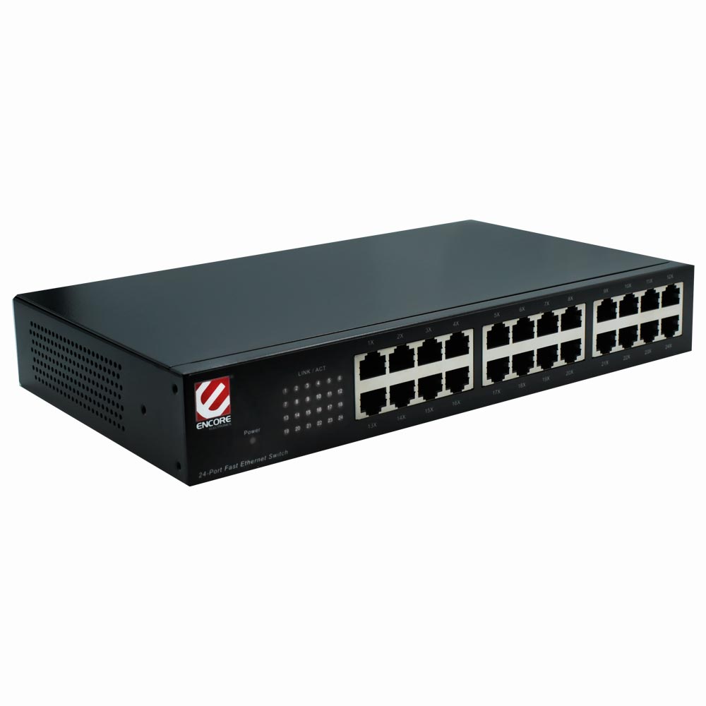 Hub Switch Encore ENH924-CX 24 Portas - 10/100Mbps