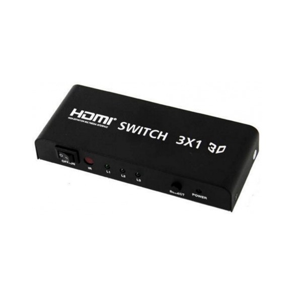 Hub Switch Satellite A-HD03 HDMI 3 x 1 3D Full HD / 1080 - Preto