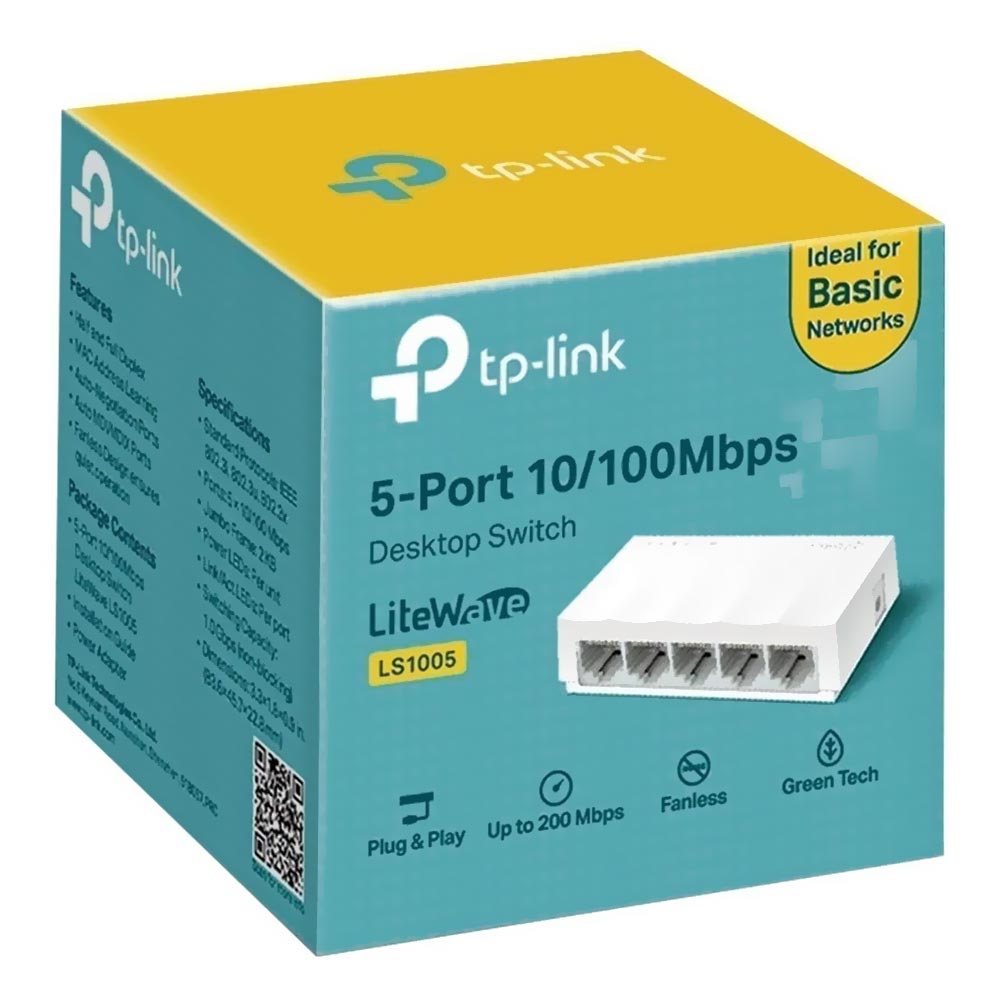 Hub Switch Tp-link LS1005 5 Portas - Branco (10/100Mbps)