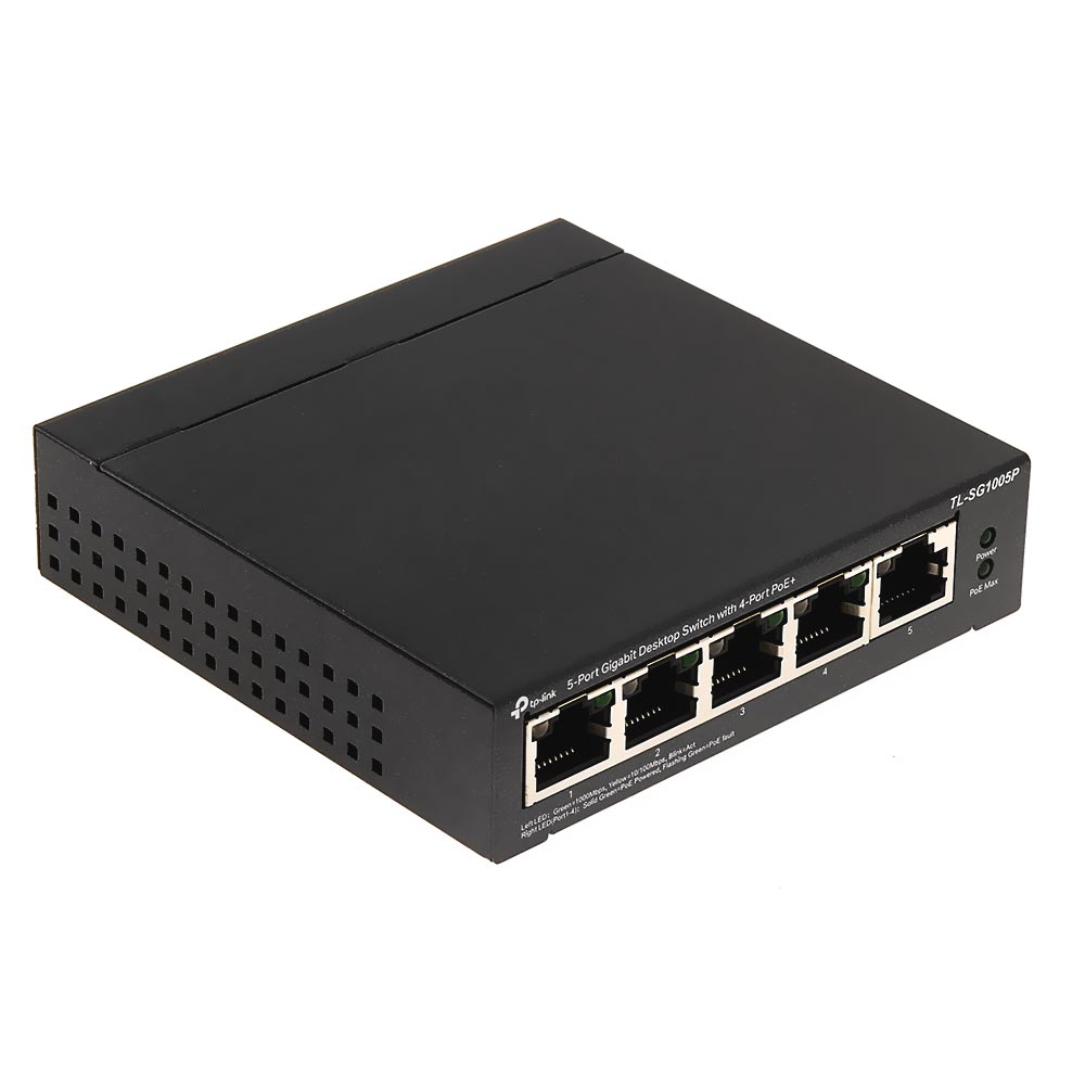 Hub Switch Tp-link TL-SG1005P 5 Portas - 10/100/1000Mbps
