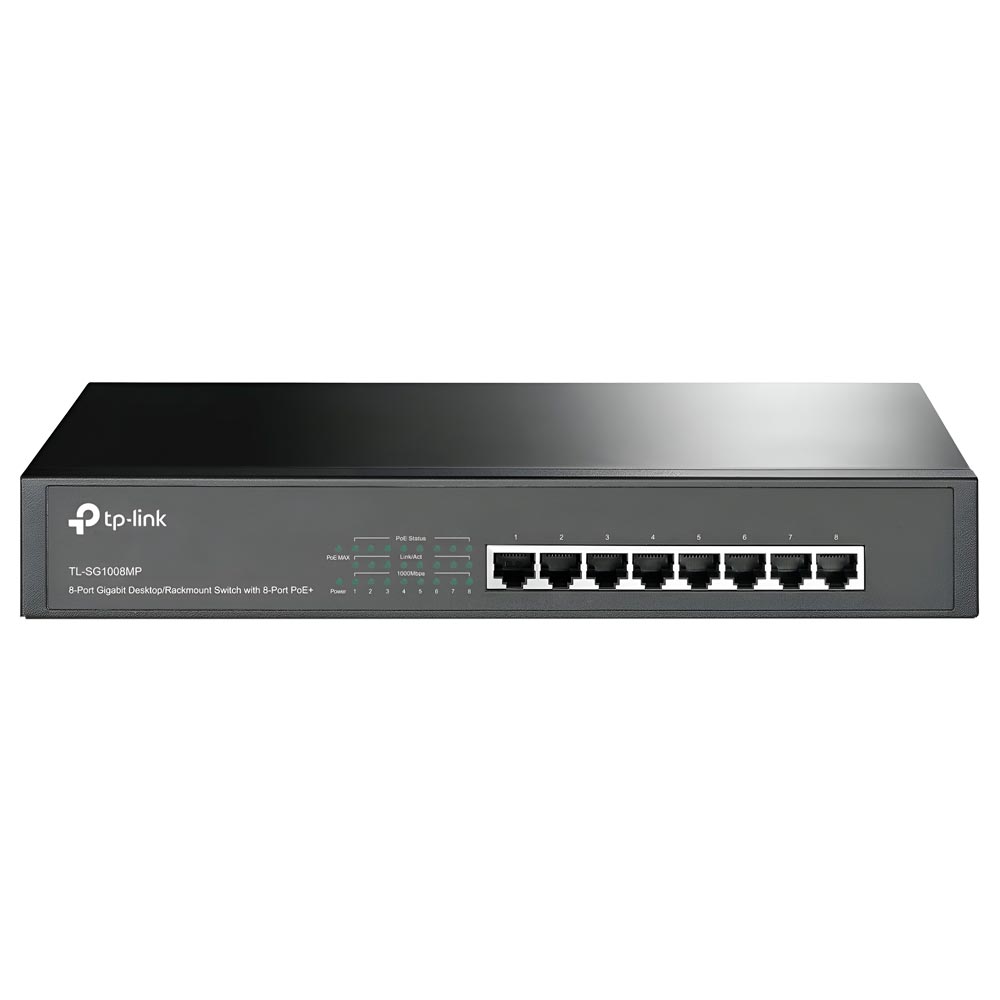 Hub Switch Tp-link TL-SG1008MP Poe+ Racmount 8 Portas - 10/100/1000Mbps
