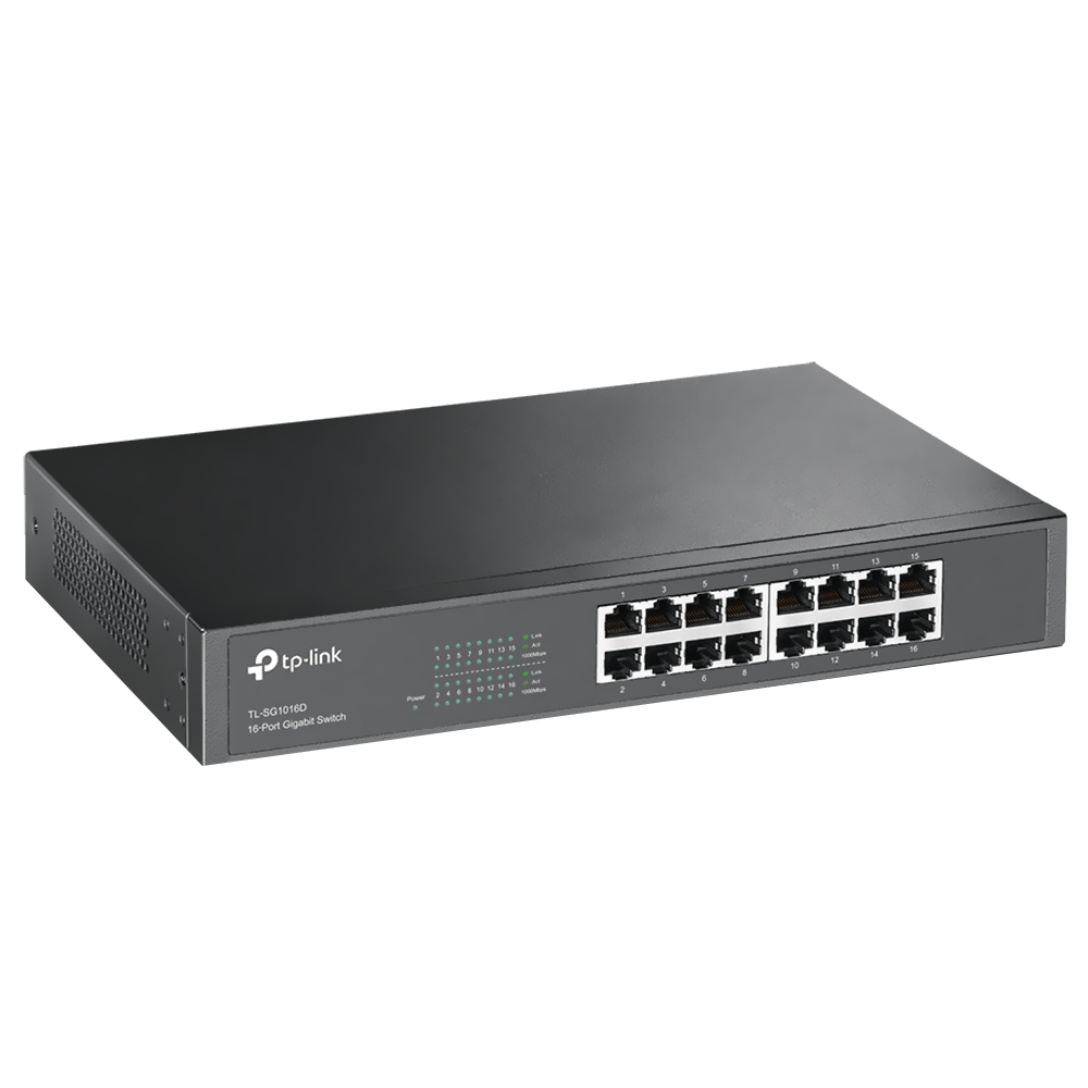 Hub Switch Tp-link TL-SG1016D Rackmount 16 Portas - 10/100/1000Mbps