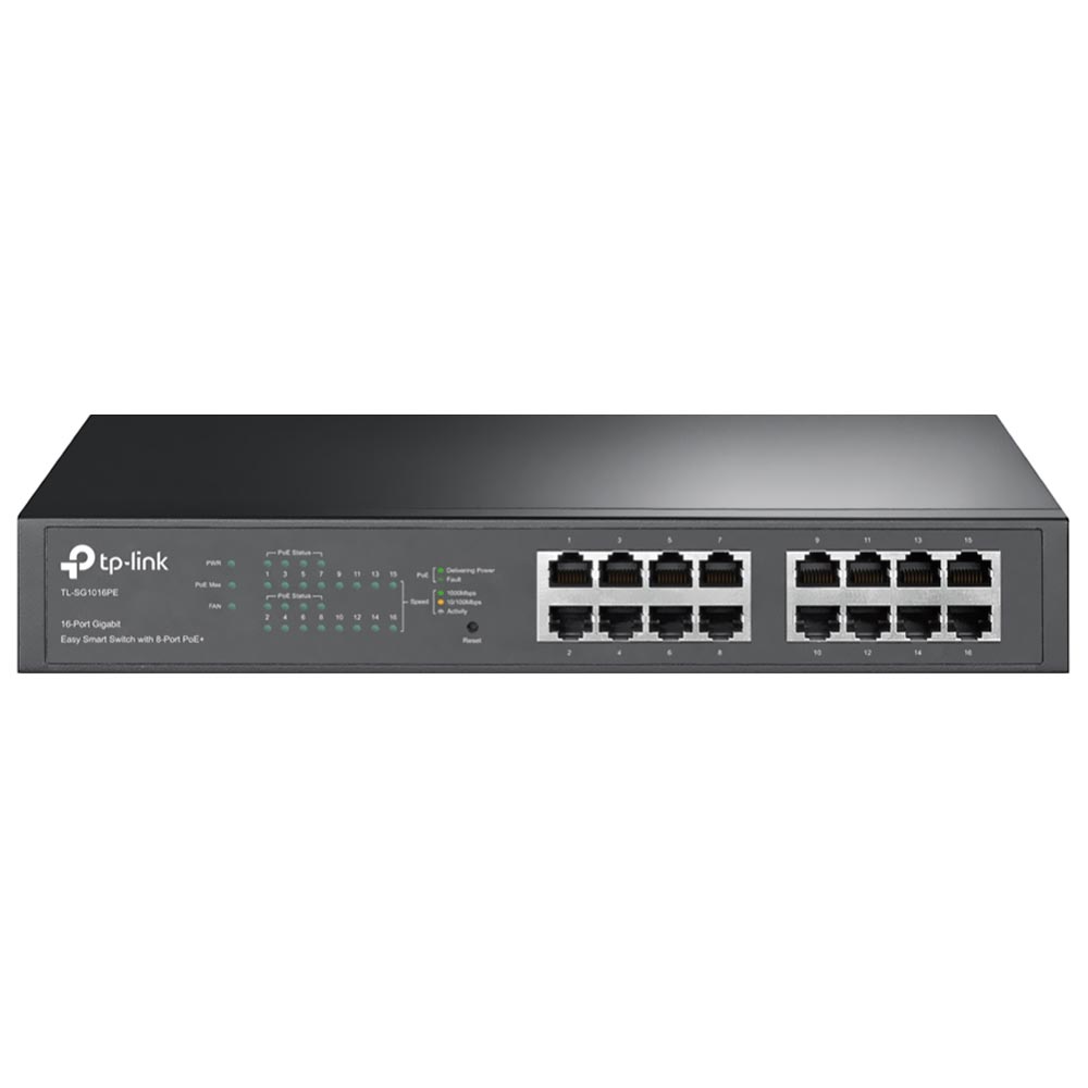 Hub Switch Tp-link TL-SG1016PE 16 Portas Gigabit / 8 Portas Poe+ - 10/100/1000Mbps