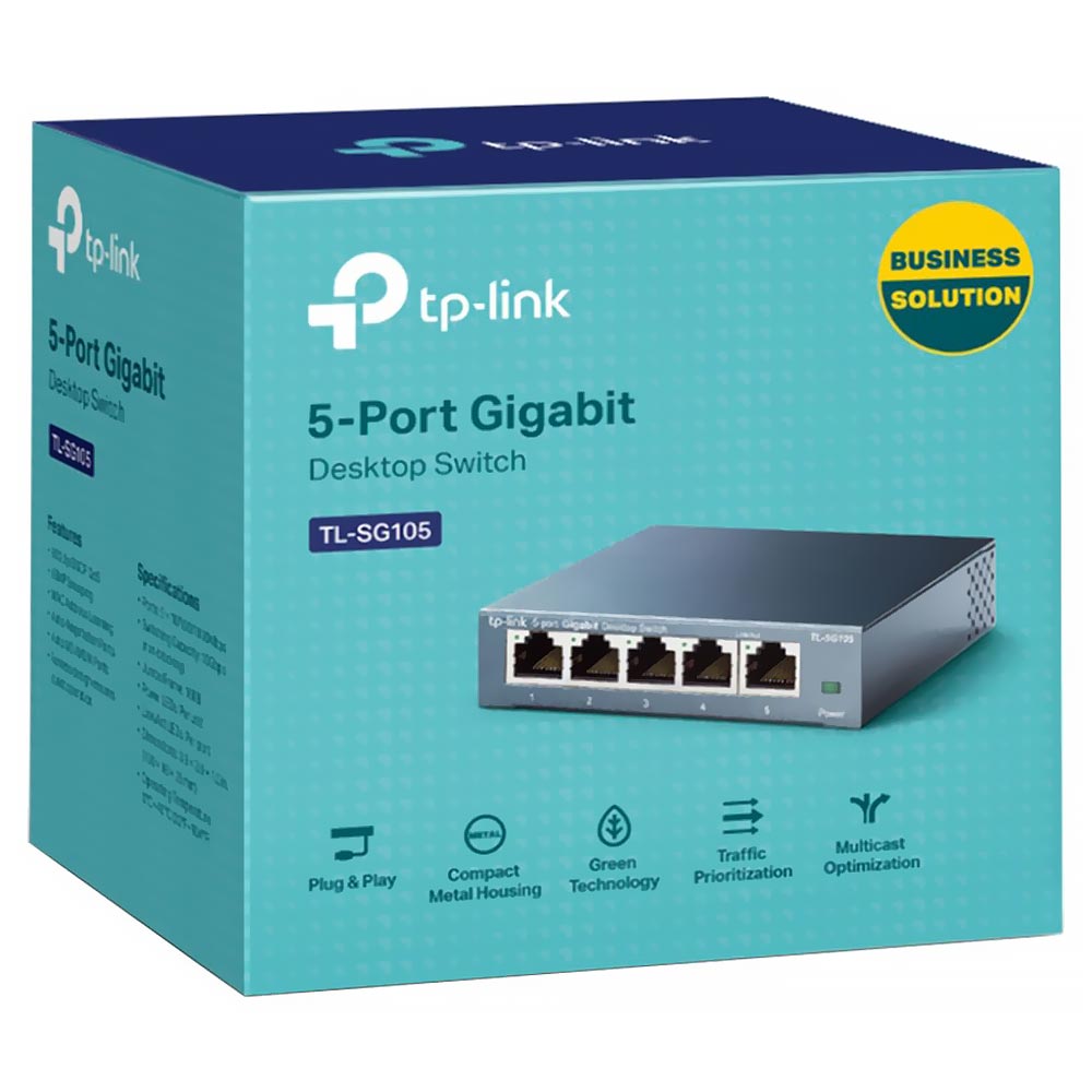 Hub Switch Tp-link TL-SG105 5 Portas - 10/100/1000Mbps
