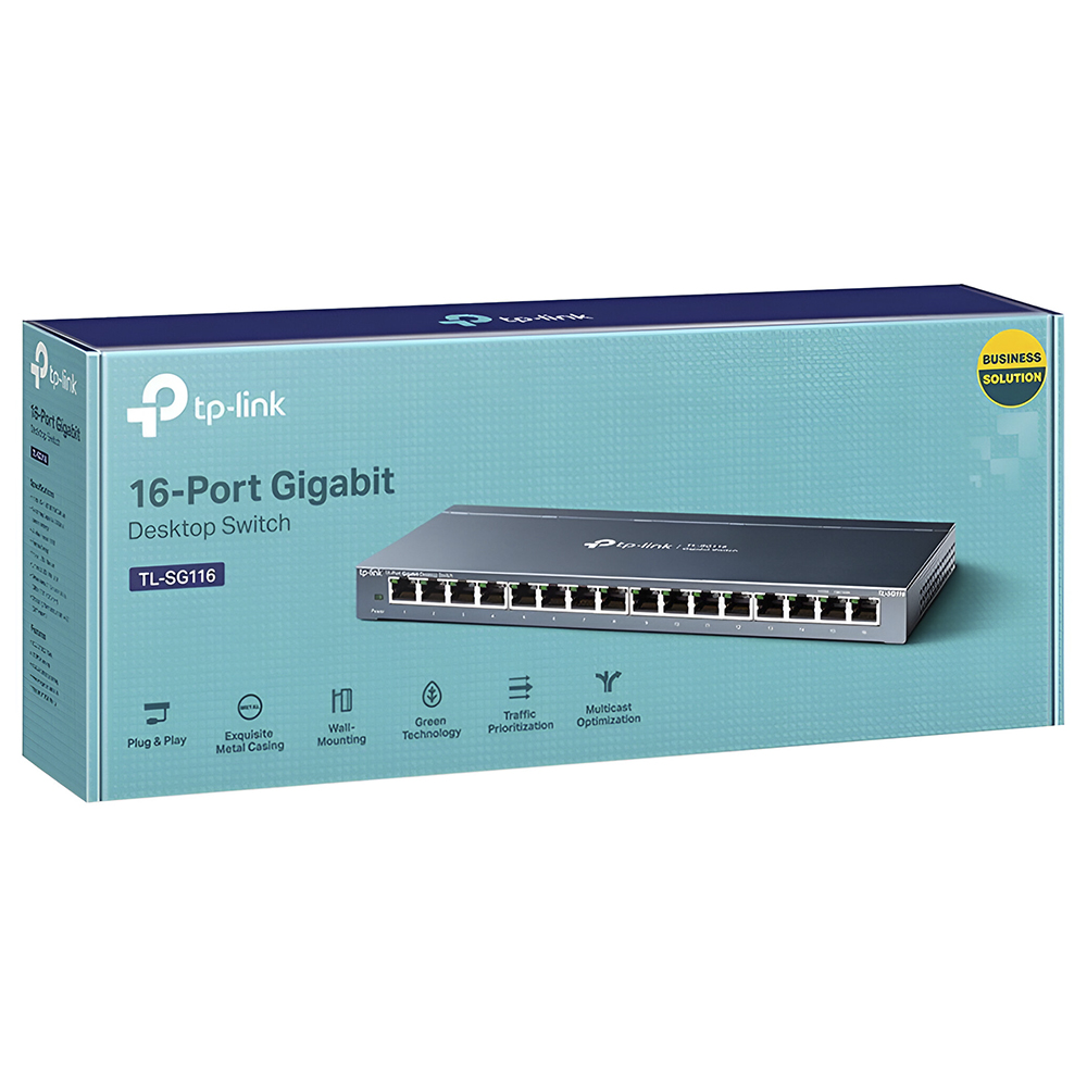 Hub Switch Tp-link TL-SG116 16 Portas - 10/100/1000Mbps