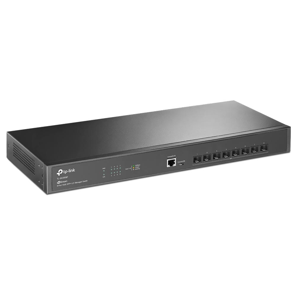 Hub Switch Tp-link TL-SX3008F Jetstream L2+ 10GE SFP+ 8 Portas - 10/100/1000Mbps