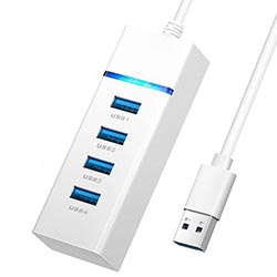 Hub USB 3.0 Super Speed 303 4 Portas / 480Mbps - Branco
