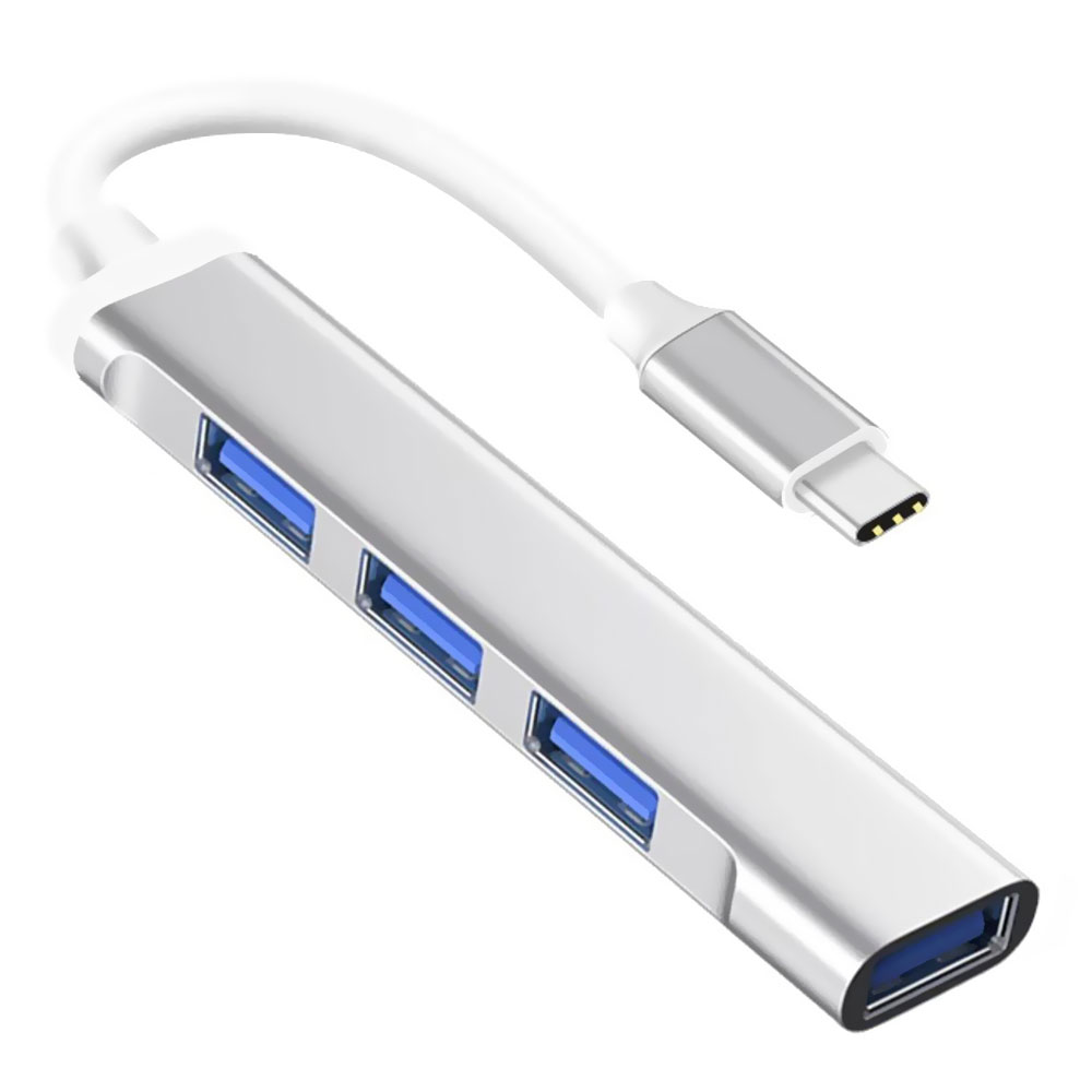 Hub USB-C 3.1 4 Portas USB 3.0 - Cinza