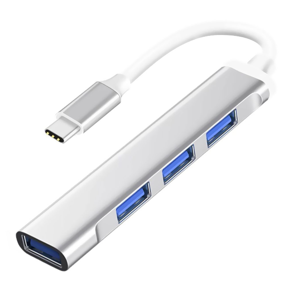 Hub USB-C 3.1 4 Portas USB 3.0 - Cinza