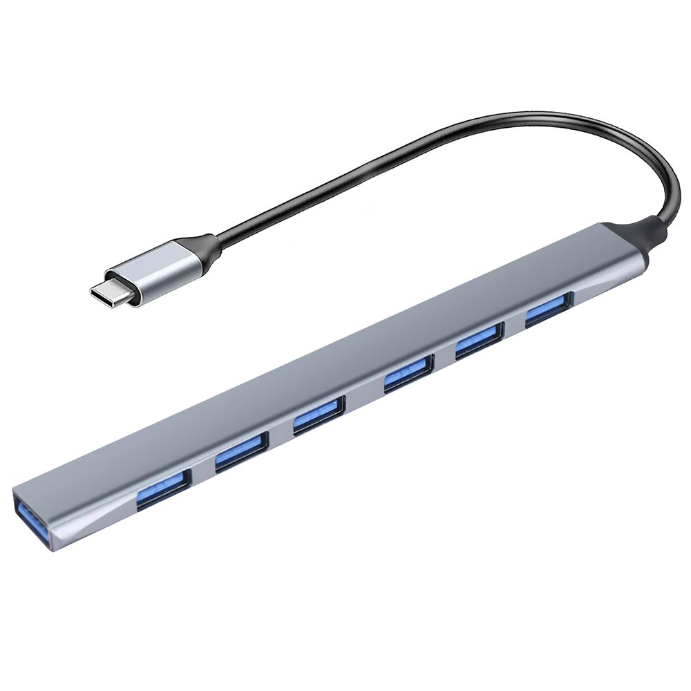 Hub USB-C 3.1 / 7 Portas USB 3.0 - Cinza