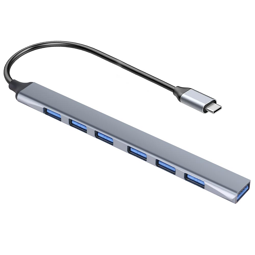 Hub USB-C 3.1 / 7 Portas USB 3.0 - Cinza