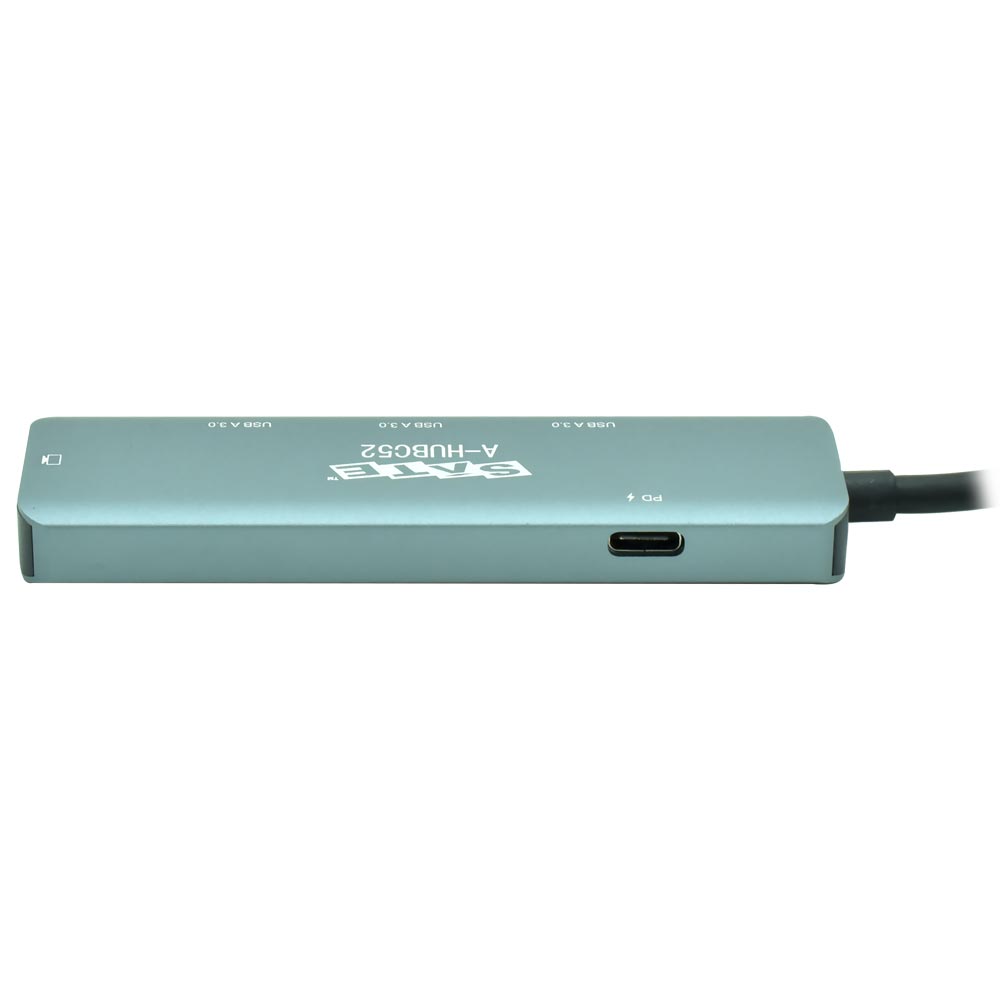 Hub USB-C 3.1 Satellite A-HUBC52 5 Portas / HDMI / 3 USB 3.0 / USB-C Fêmea - Cinza