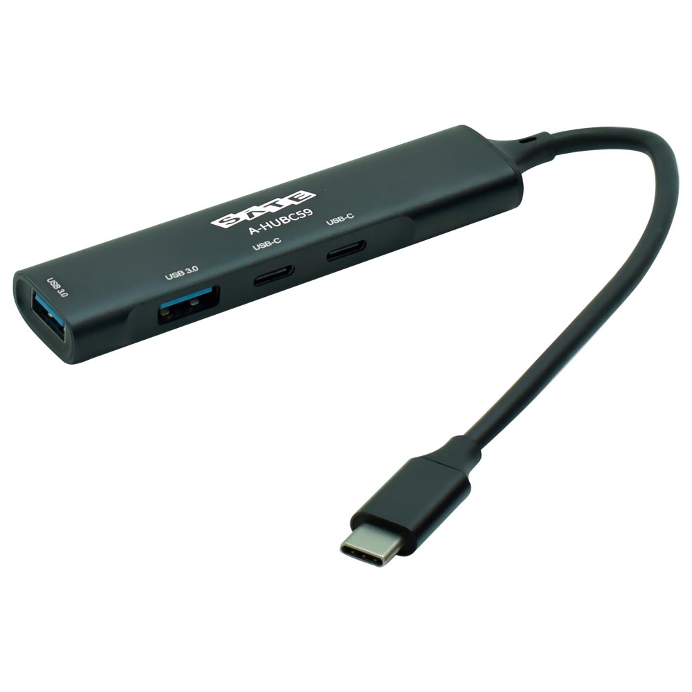 Hub USB-C 3.1 Satellite A-HUBC59 4 Portas / 2 USB 3.0 / 2 USB-C Fêmea - Preto