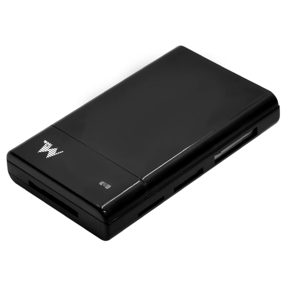 Hub USB Mtek HR-008 2.0 3 Portas + Leitor de Cartão - Preto