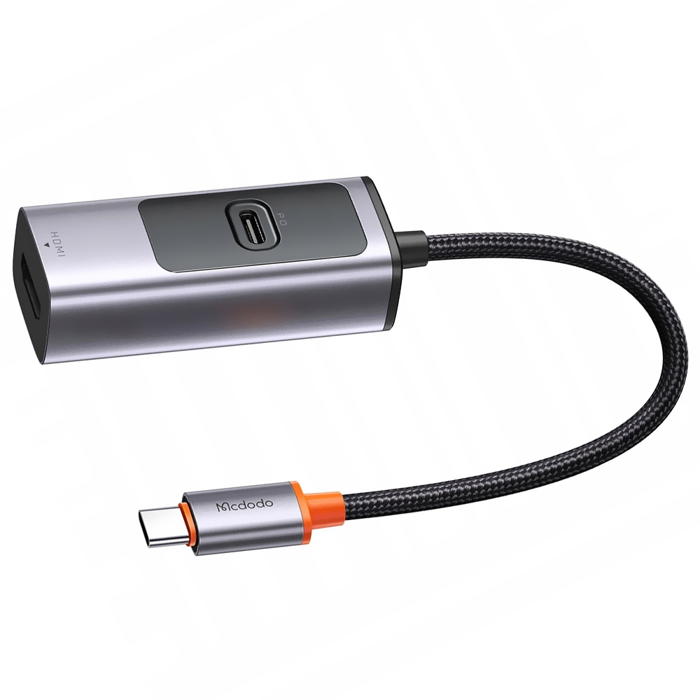 Hub USB Type-C 3.1 Mcdodo HU-1130 2 Portas / Type-C Fêmea / HDMI - Cinza