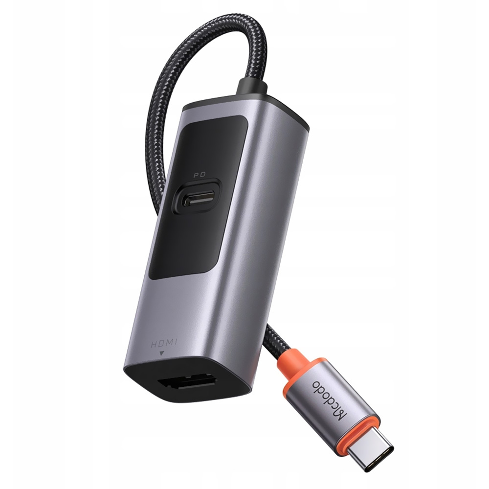 Hub USB Type-C 3.1 Mcdodo HU-1130 2 Portas / Type-C Fêmea / HDMI - Cinza