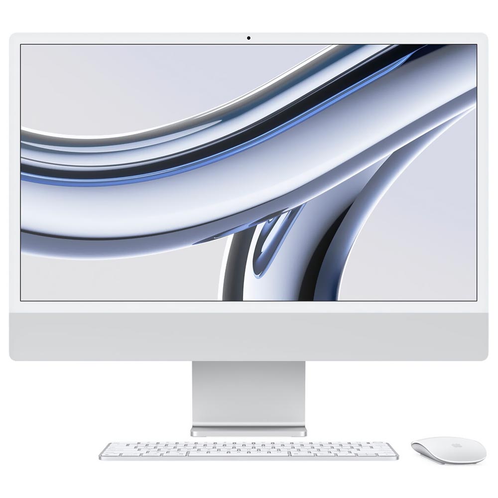 Apple iMac MQR93LL/A M3 Tela 24" / 8GB de RAM / 256GB SSD – Silver (2023)