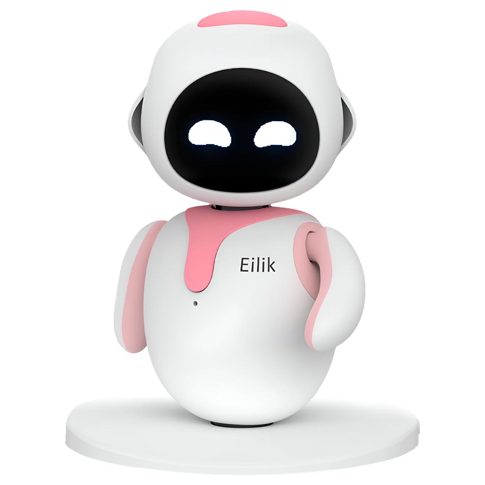 Robô Interativo de Escritório Eilik - Branco / Rosa