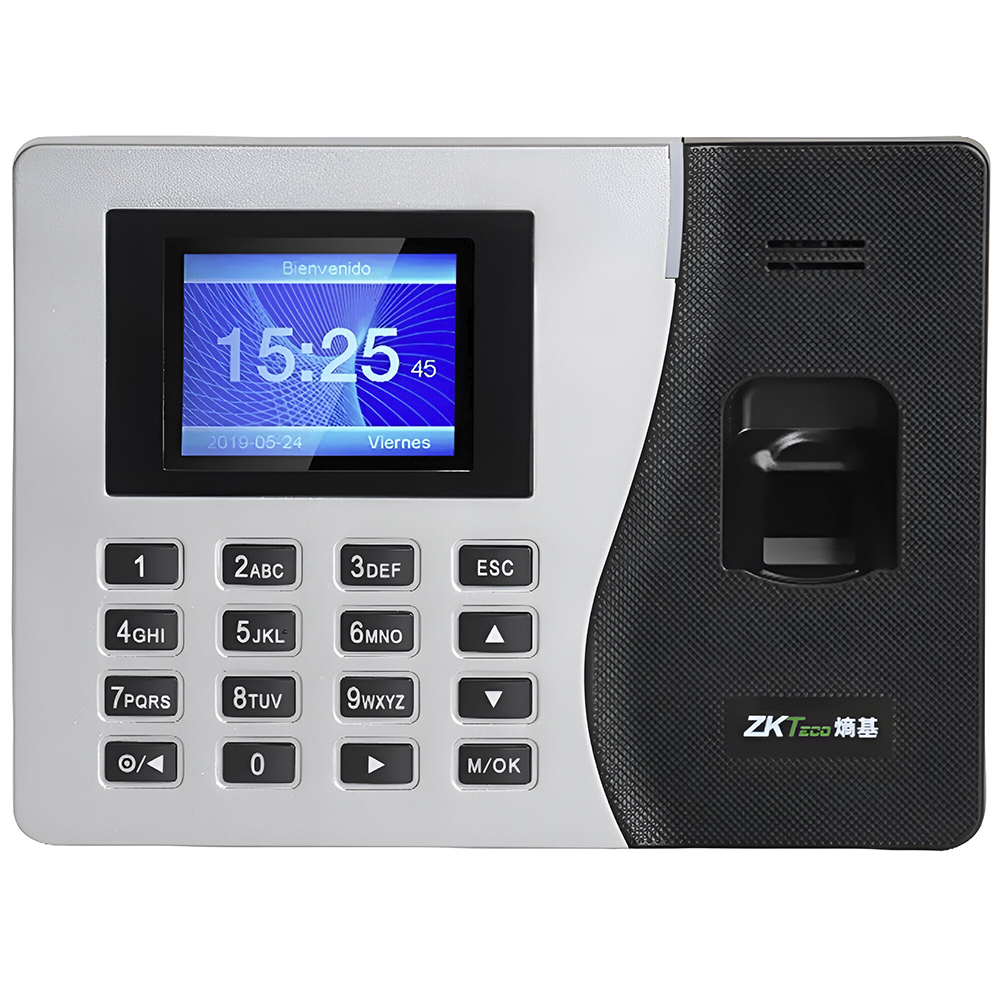 Leitor Biométrico Digital Zkteco K14 - Preto / Prata (Cabo não Incluido)