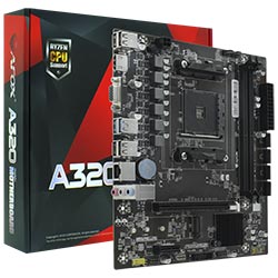 MB AM4 AFOX A320-MA-V4 M.2/DDR4/HDMI/VGA/USB3.0/GLAN/SOM