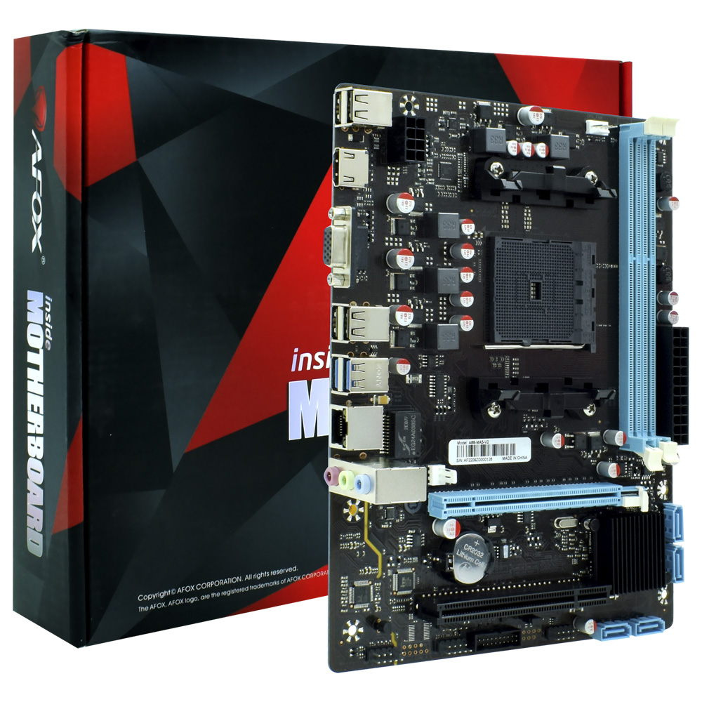 Placa Mãe AFOX A88-MA5-V2 Socket FM2+ / VGA / DDR3