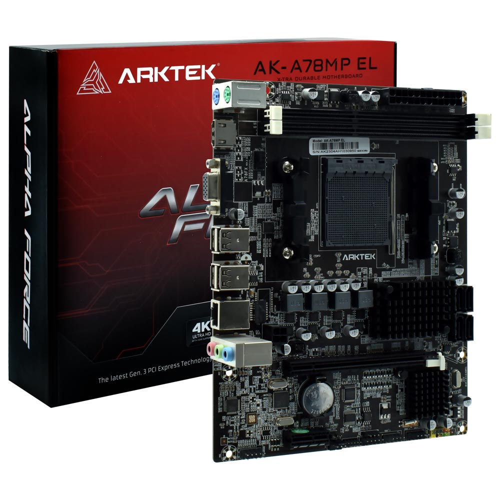 Placa Mãe Arktek AK-A78MP EL Socket AM3+ / VGA / DDR3