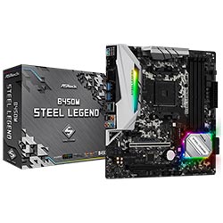 Placa Mãe ASRock B450M Steel Legend Socket AM4 / DDR4