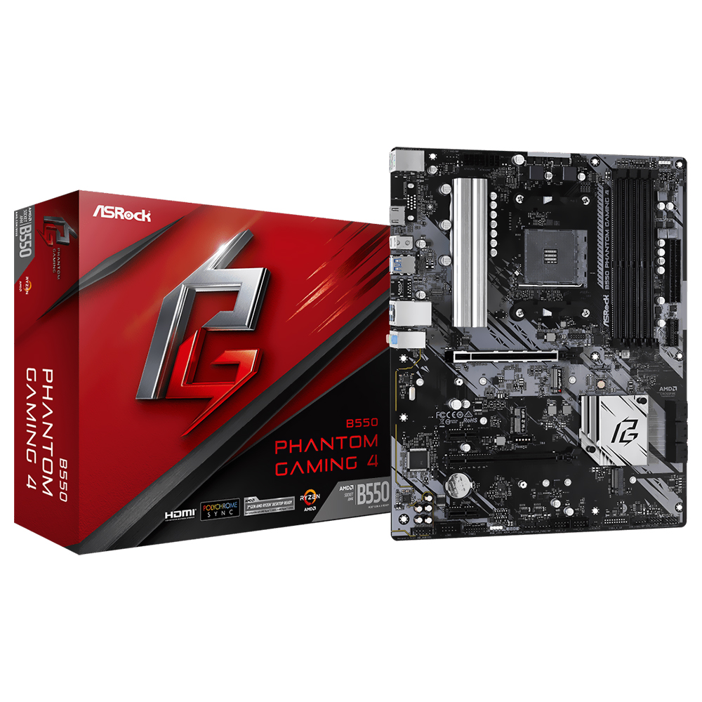 Placa Mãe ASRock B550 Phantom 4/AC Socket AM4 / DDR4