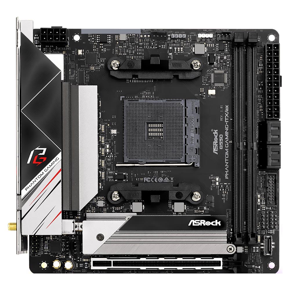 Placa Mãe ASRock B550 Phantom Gaming ITX/ax Socket AM4 / DDR4