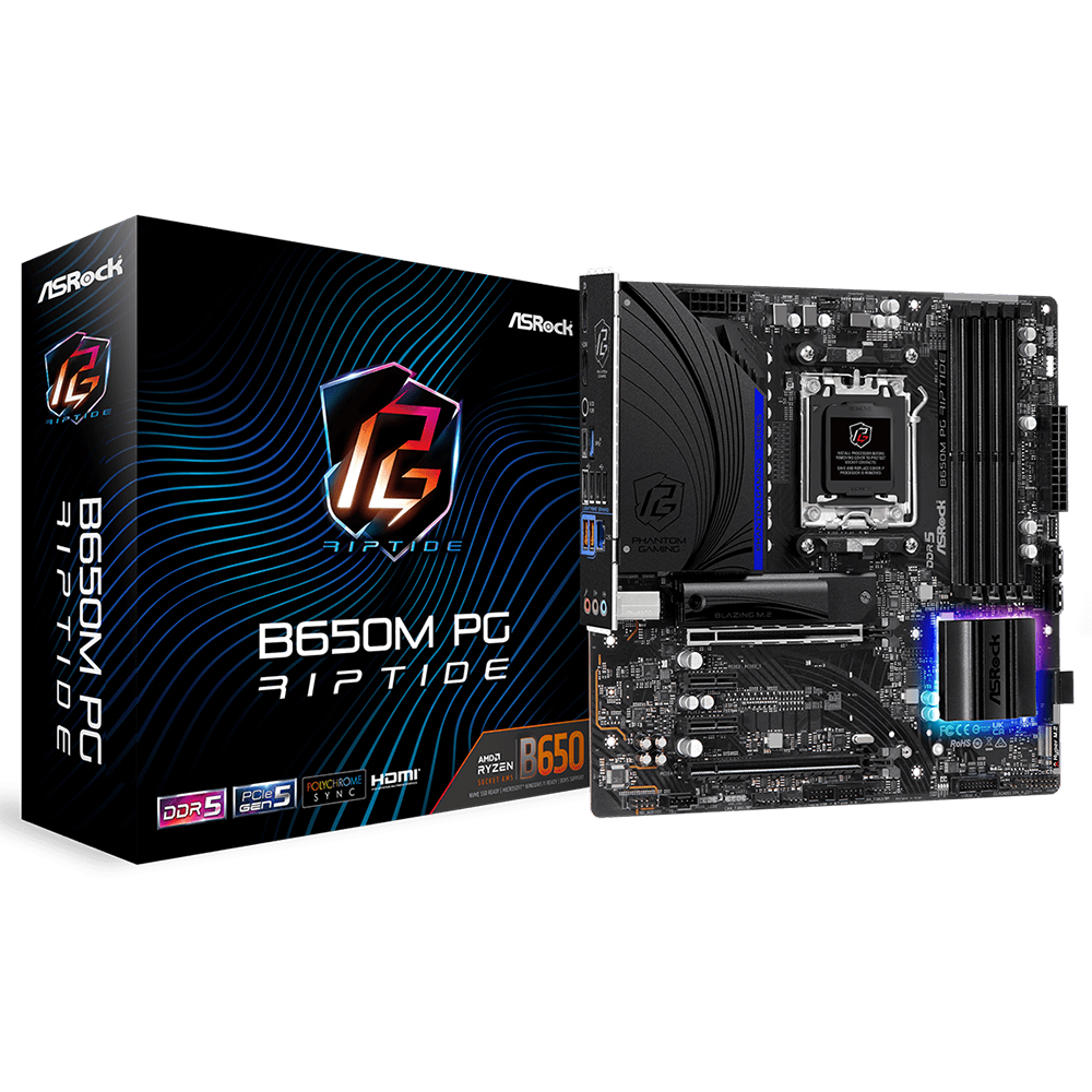 Placa Mae ASRock B650M PG Riptide Socket AM5 / DDR5