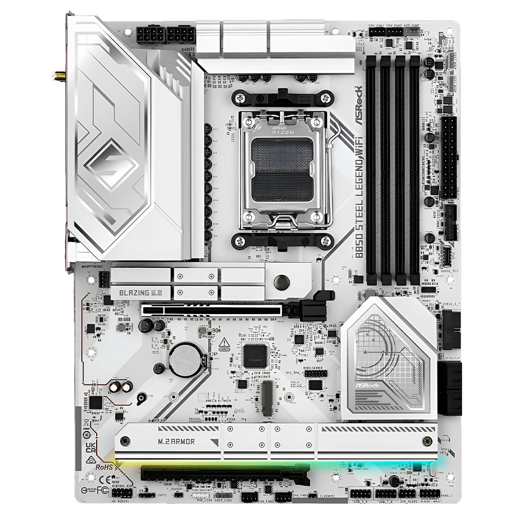 Placa Mãe ASRock B850 Steel Legend Wi-Fi Socket AM5 / DDR5