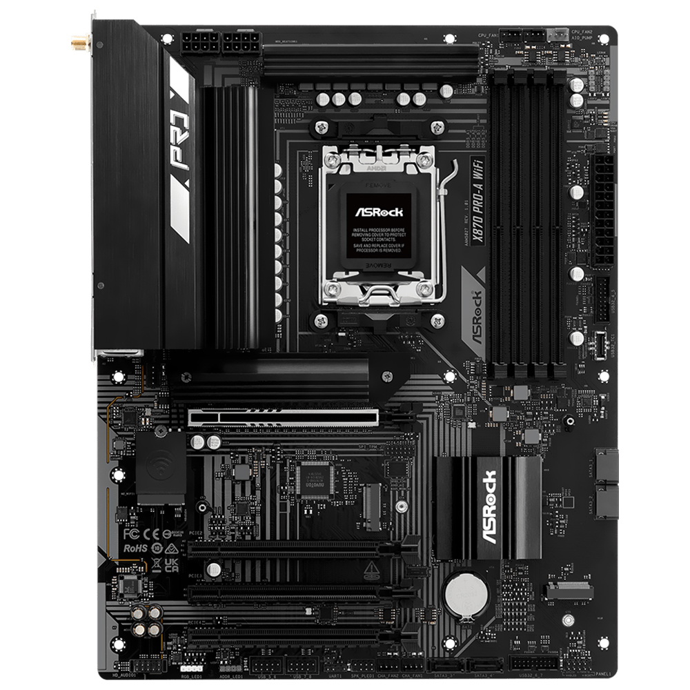Placa Mãe ASRock X870 Pro-A Wi-Fi Socket AM5 / DDR5